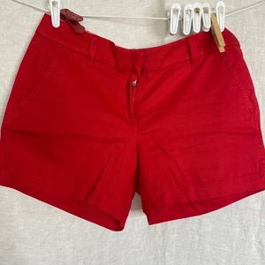 J Crew classic red shorts